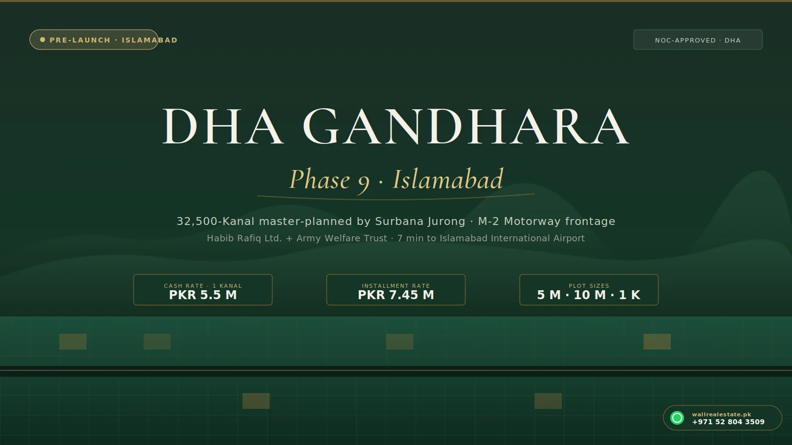 DHA Gandhara Islamabad Phase 9 — Habib Rafique + Army Welfare Trust on M-2 Motorway
