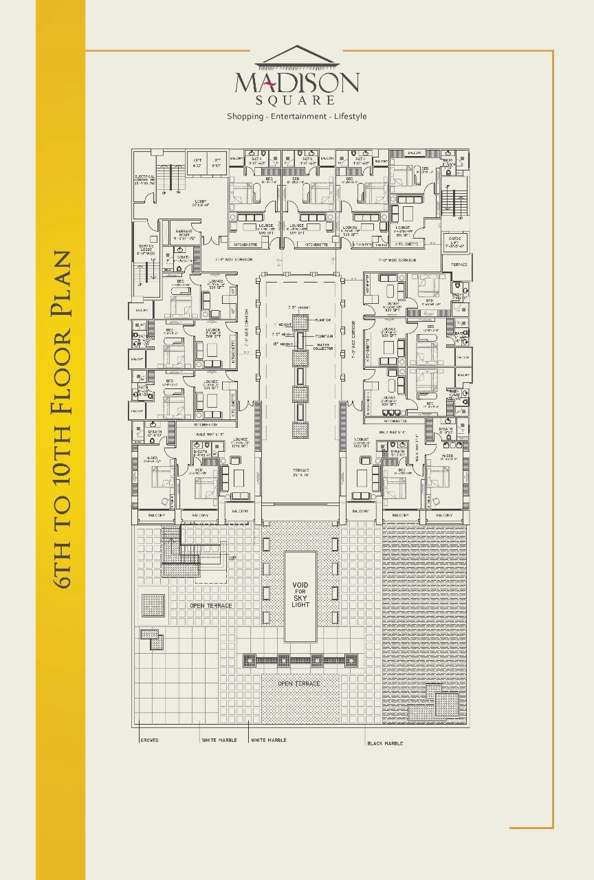 6th to 10th Floor Plan