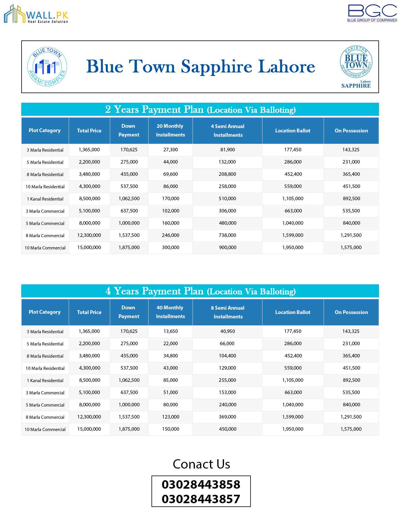 Blue Town Sapphire Payment Plan