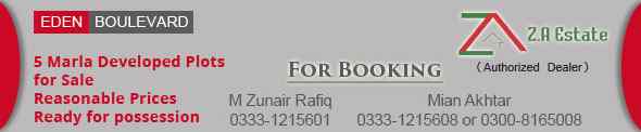 Eden Boulevard Lahore 5 Marla Ideal Plots