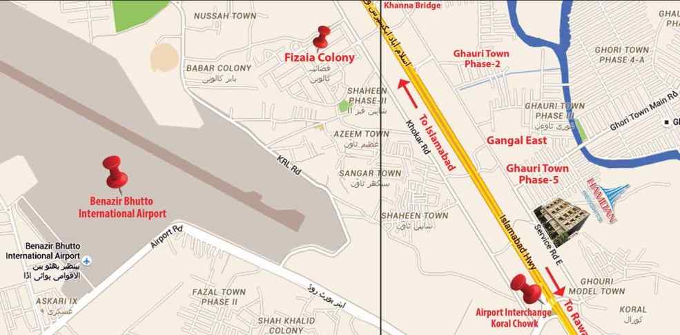 Hamdan Heights Islamabad Location Map