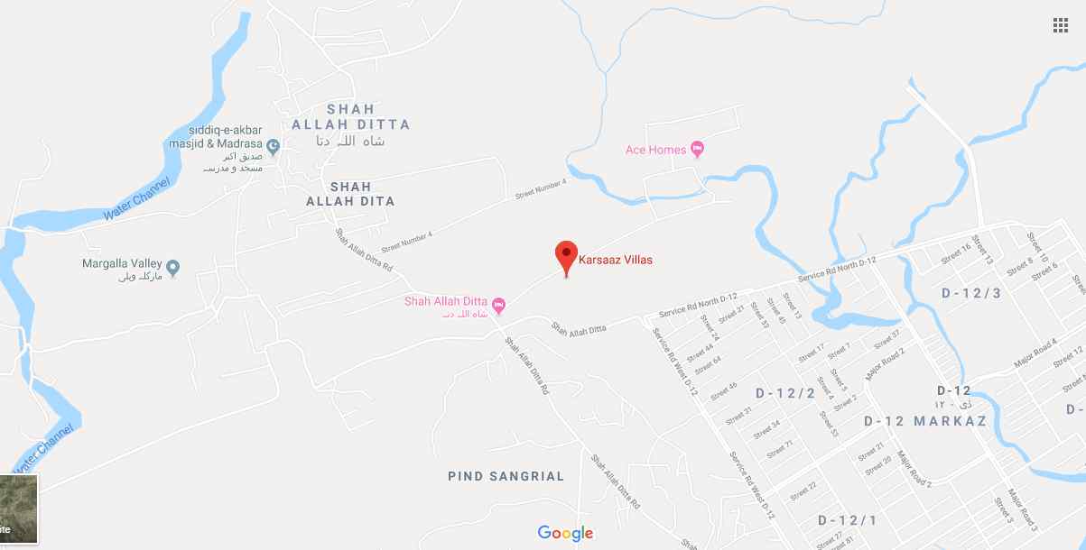 Karsaaz Villas Islamabad Location Map