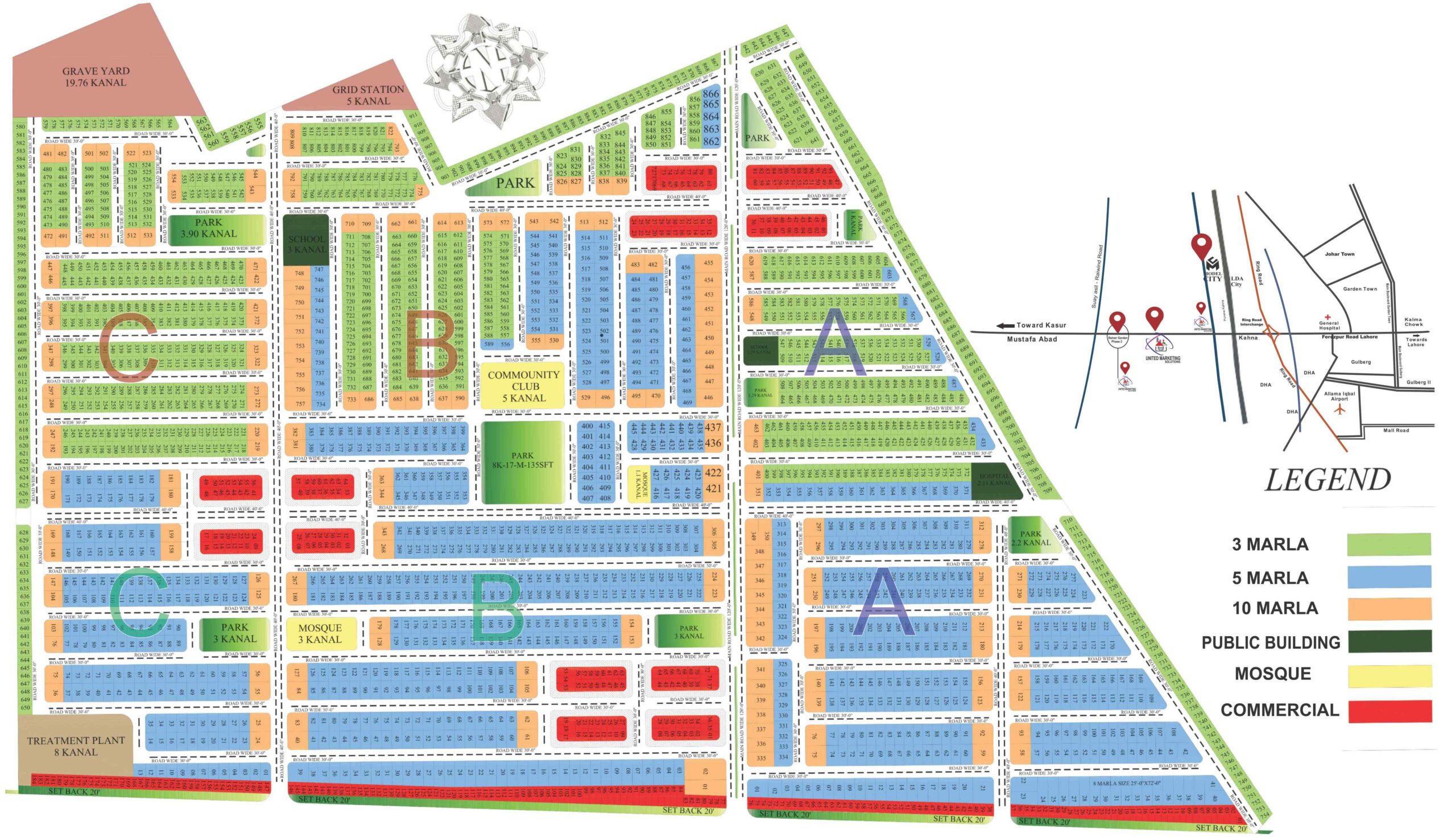 Model City Lahore Society Map