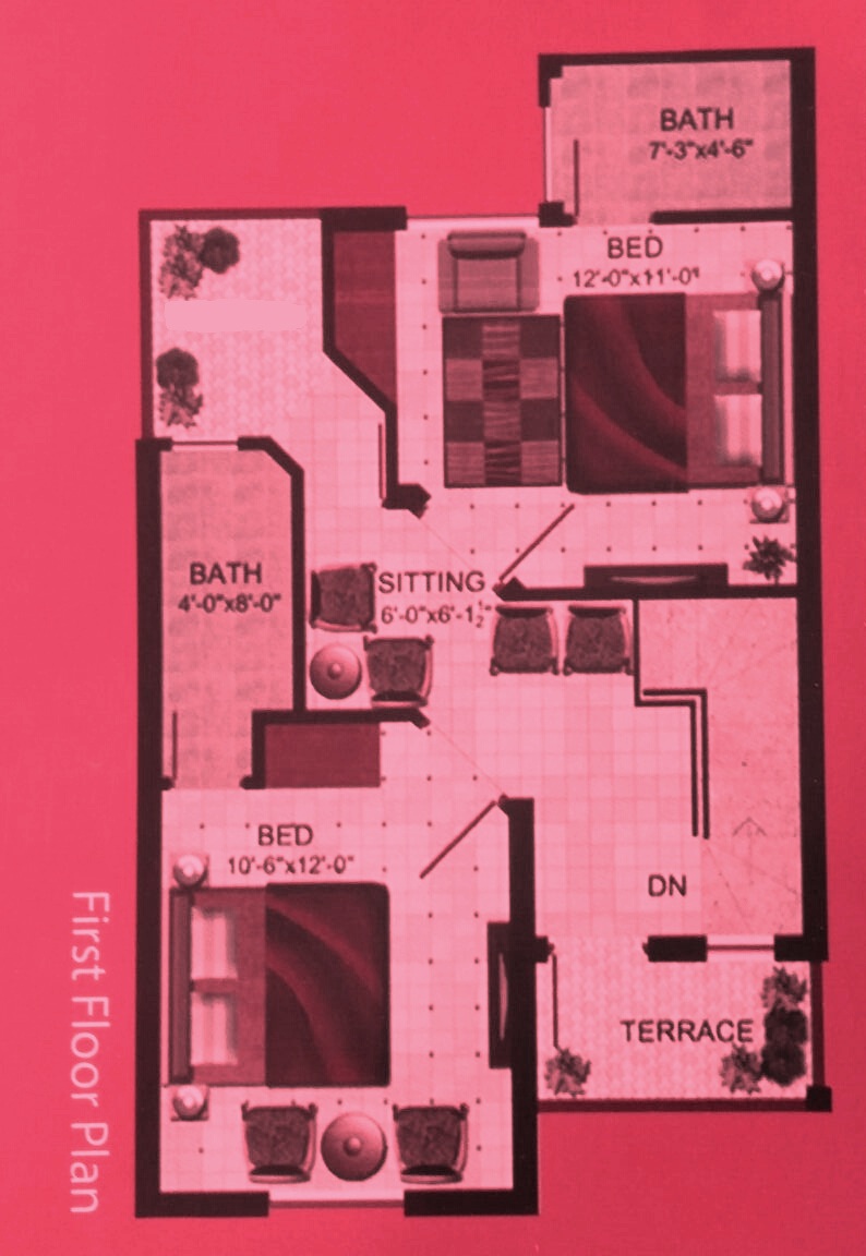 Omega Homes Lahore First Floor Plan
