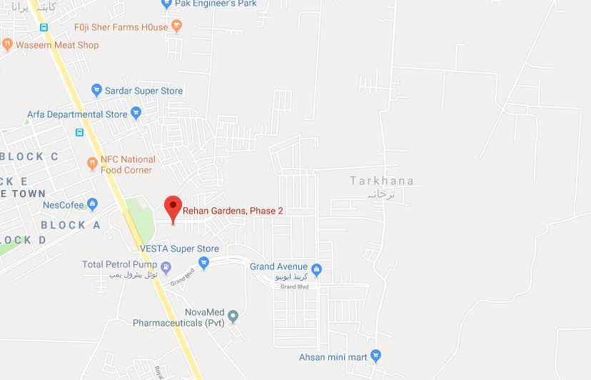 Rehan Graden Location Map