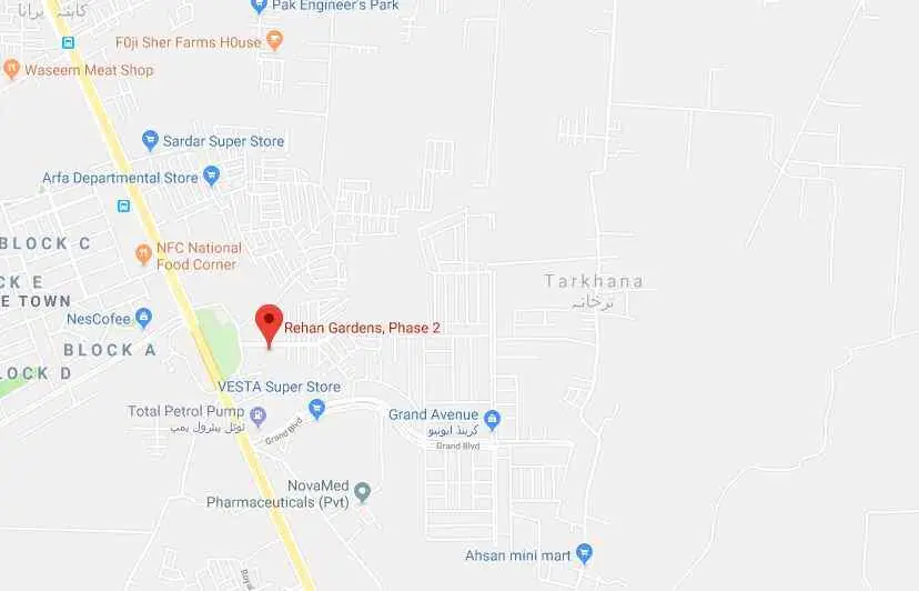 Rehan Garden Lahore Phase 2 — rehan garden lahore phase 2 location and access