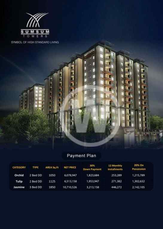 Sumsum Towers Karachi Payment Plan