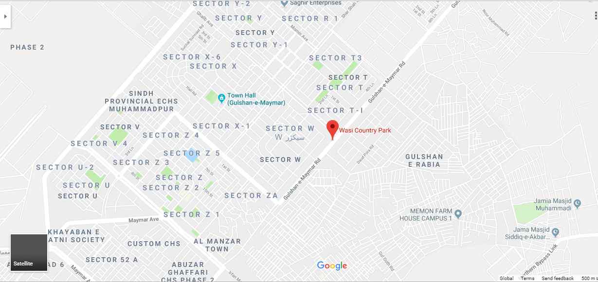 Wasi Country Park Karachi Location Map