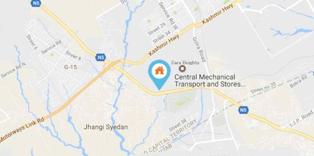 Zara Heights H 13 Islamabad Location Map